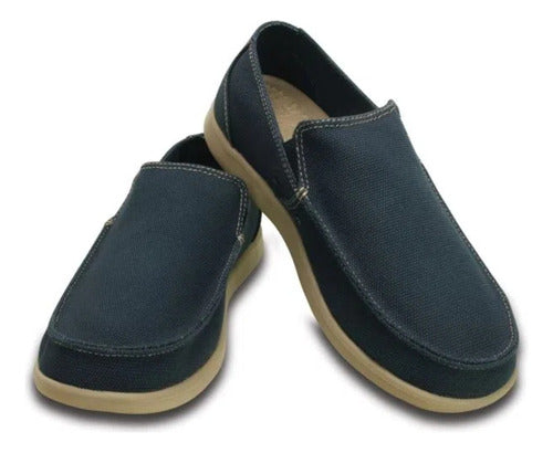 Crocs Santa Cruz Clean Cut Navy Tumbleweed Azul Original 2