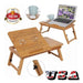 Portable Laptop Desk Table - Adjustable Bamboo Lap Tray 0