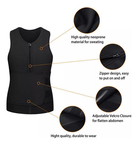 Men's Posture Corrector Slimming Body Shaper Waist Trainer Vest 3