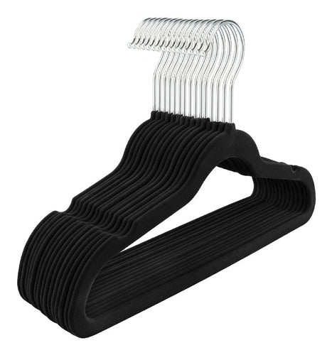 DyP Accesorios Velvet Hangers Kids Black X 50 Units 0