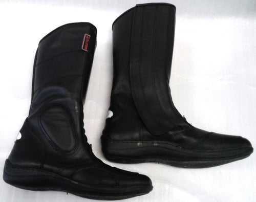 Alter High Motorcycle Boots for Women, Black Leather, Size 37 2