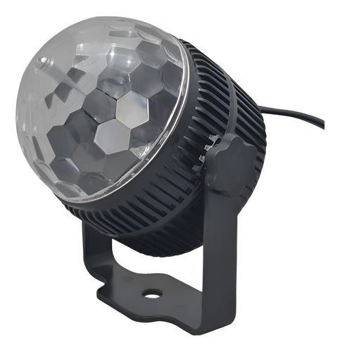 Luz  Rgb Led Discoteca Con Movimiento Y Base 220v Redonda 2