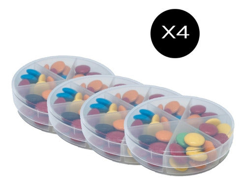 D+M Bazar X4 Round Pill Organizer with 6 Compartments 2