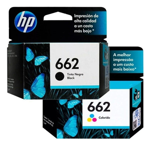 HP Original 662 Ink Cartridges - Color and Black 0