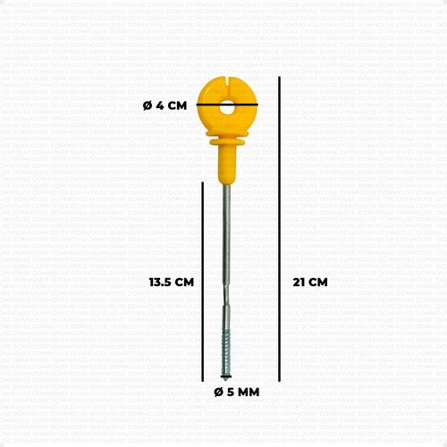 DOMHOUSE 50 Long Screw Insulators for Electric Fence 2