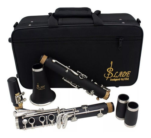 Clarinete Clarineta Abs 17 Chaves Bb Soprano Preto Slade Ccb 0