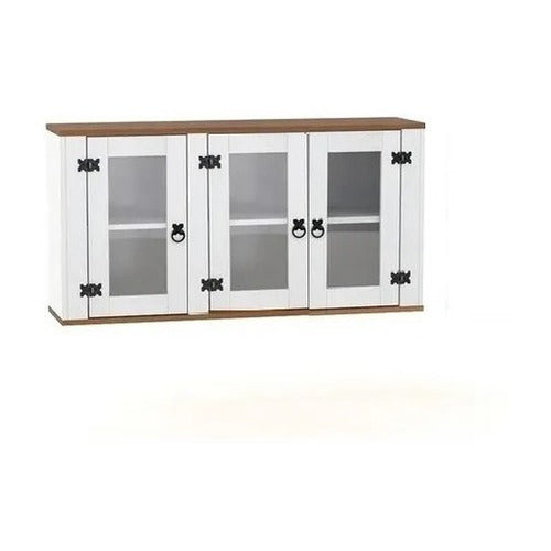 Milenio Muebles Bajo Mesada + Aéreo + Pileta Madera Maciza Linea Mexicana 1