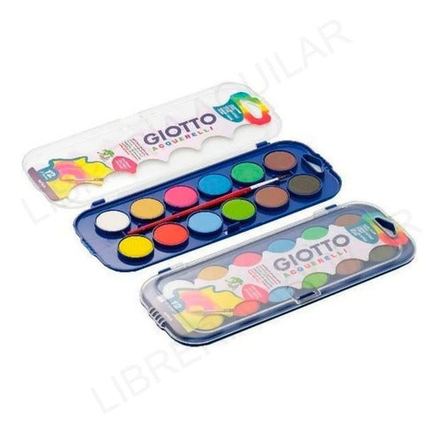 Acuarela Giotto X 12 Colores + Pincel De Regalo 1