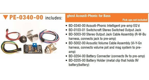 Ghost Acousti-Phonic Kit De Preamplificador Para Bajo PE-034 5