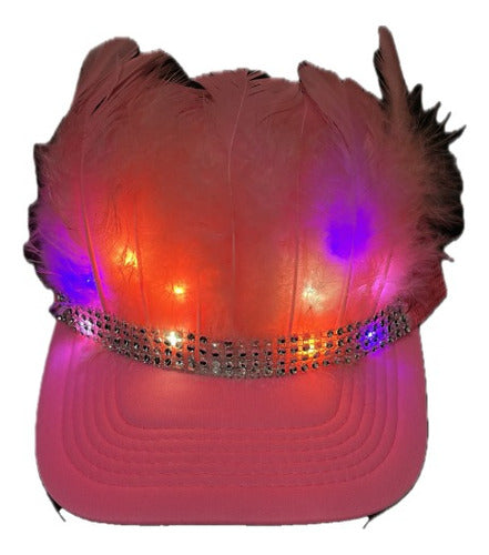 Romulo Trucker Cap with Lights and Feathers 5