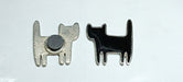 Zamak Decorative Magnet - Cat - Black (Pack of 12) 1