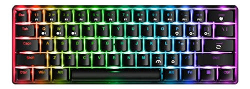 Fiodio 61 Teclas RGB Wireless Y Wired Mechanical Gaming Keyboard 0