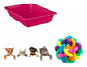 Kit Cat Litter Tray and Braided Pet Toy Ball 0