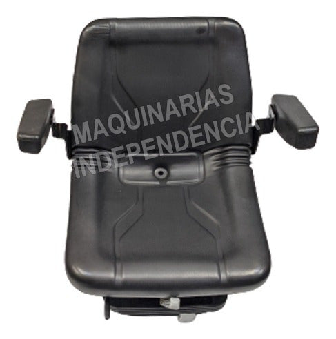 Mini Loader Black Suspension Seat with Armrest Spare Parts - Butaca Minipala Suspension Negra Apoyabrazo Repuestos