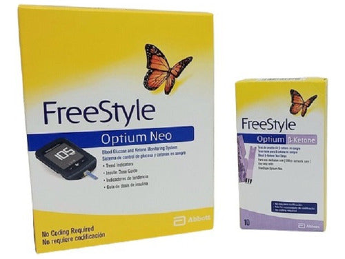 Freestyle Glucose Meter Kit Freestyle Optium Neo + 10 Ketone Strips 0