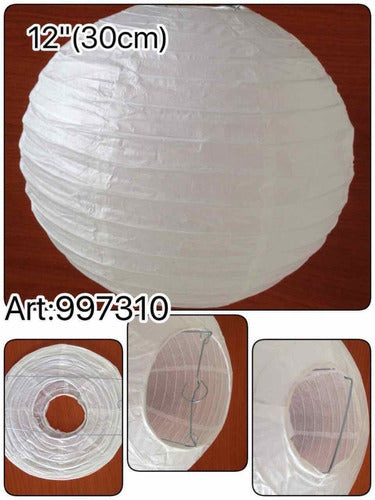 Pack of 5 Chinese Paper Lanterns 30cm - Assorted Colors 1