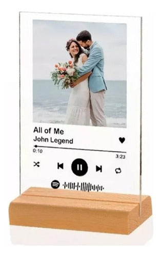 Calcotify Transparent Spotify Plaque in Glass Size 20 x 30 Cm 0