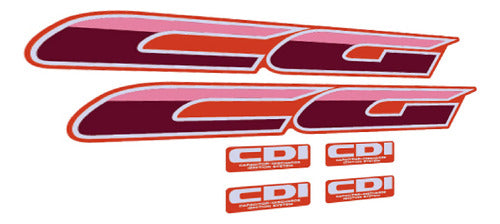 PLENO IMPRESO Honda CG 125 Today Moto Naranja Laminadas Premium 0