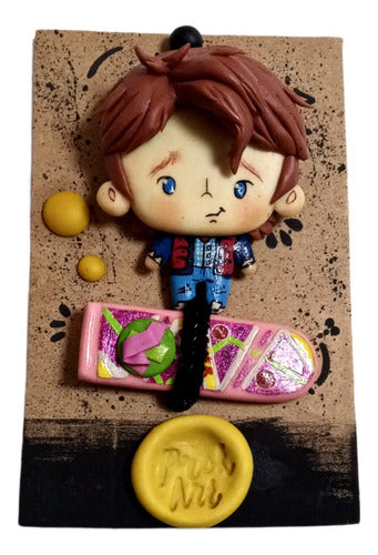 Generic Marty Back to the Future Kawaii Chibi Decorative Magnet Set 0