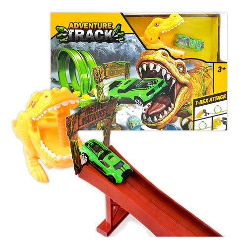 Dinosaur T-Rex Race Track with Ramp, Includes 1 Car - 11624 0