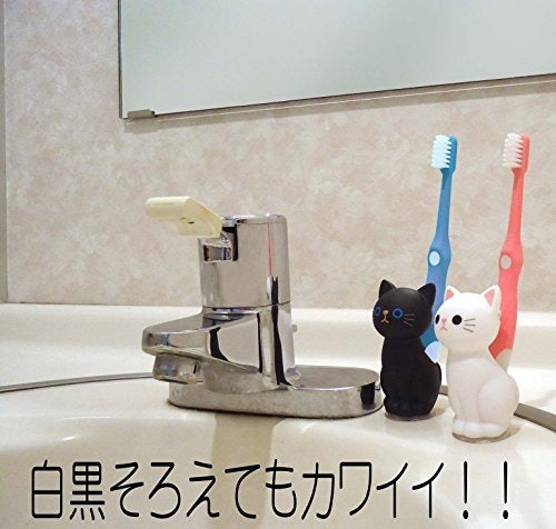 Meiho Cat Black Toothbrush Stand Holder ME185 3