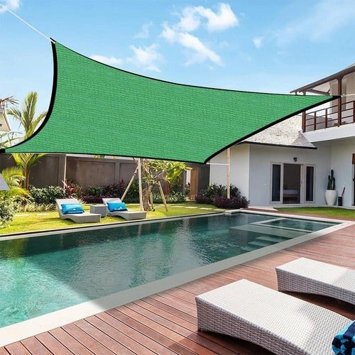 Malla Toldo Vela Alta Calidad 8 X 7 Metros Uv 98% Verde 2