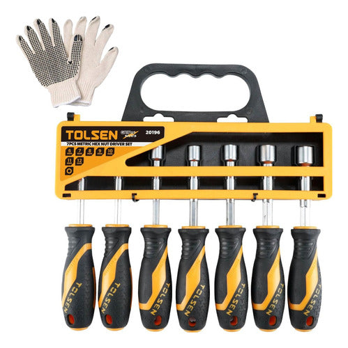 Tolsen Hex Nut Screwdriver Set 7 Pieces 0