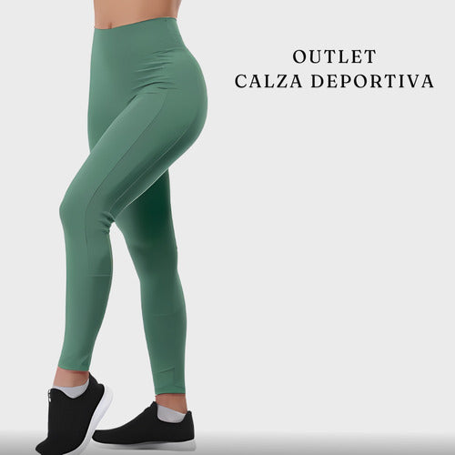 Generic High Waist Athletic Leggings in Jade Green (Size L) 1