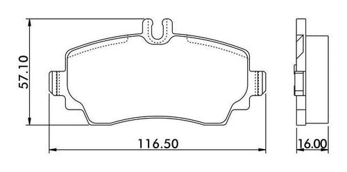 Corven Front Brake Pads M. Benz Classe A A160 1.6 1