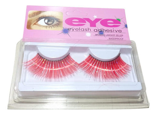 Eye Lash Pestañas Postizas Artísticas Fantasía Eyelash Varios Colores 7