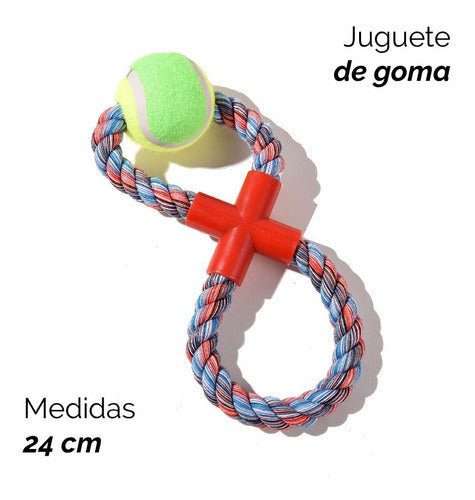 Juguete Para Mascotas Razas Grandes Con Cuerda Y Pelota Resi 1