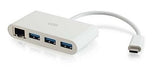 C2G Adaptador Usbc A Ethernet Con 3 Puertos Usb Hub Blanco 0