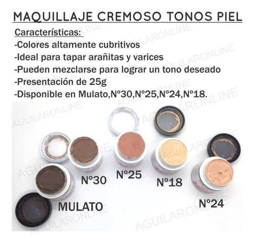 Maquillaje Cremoso Tonos Piel Varice Arañitas Bella Dersina 1