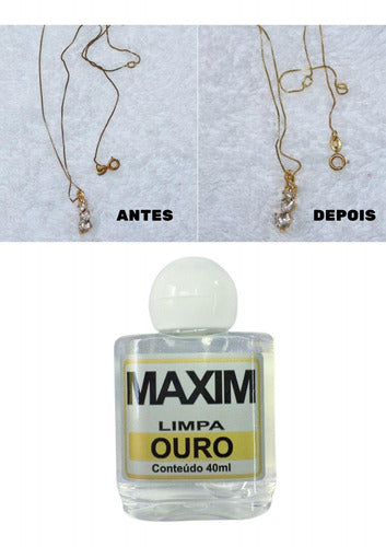 Kit 40 Limpa Jóias Verdadeiras Ouro Puro 18k Maxim 40ml 1