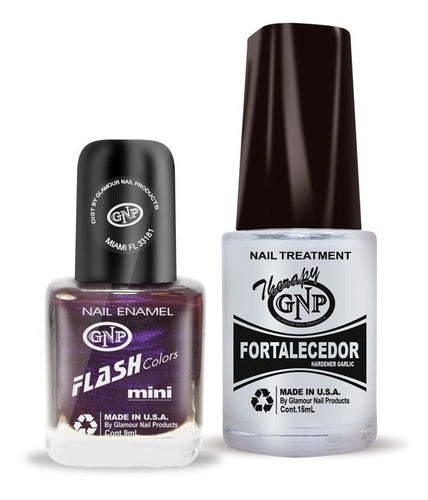 GNP Garlic Strengthener and Nail Polish 9ml No.28 Violet with Pearl 0