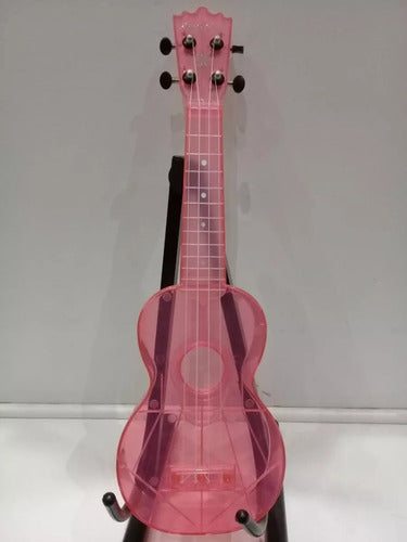 Santa Cruz Ukulele Soprano Transparent Pink 1