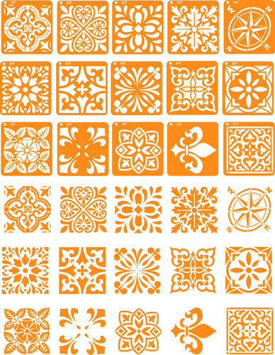 Deco Stencils Mosaic Stencils 10x10 (15 Designs) Decosten M3 0