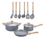 Set Non-Stick Granite Cookware 5-Piece + Utensils by Hudson 0