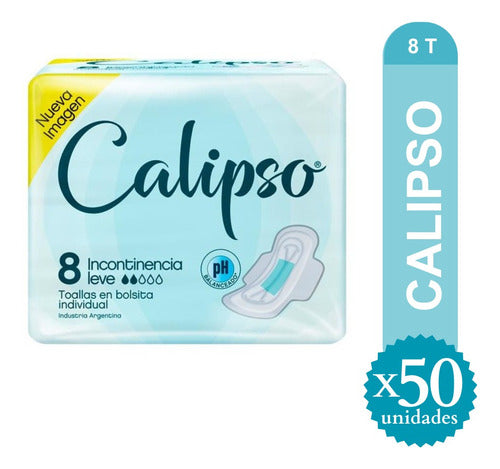 Calipso Feminine Hygiene Pads for Light Incontinence 8 Units Box 50 Units - Ma 1