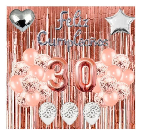 Tienda de Fiesta Combo Cumple: Balloons, Garland, Curtain 0