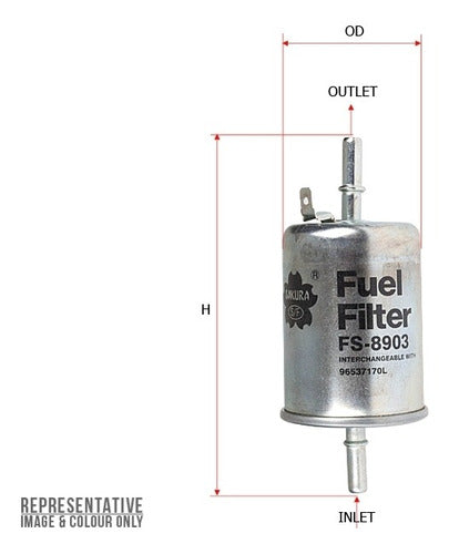 Filtro Combustible Chevrolet Spark (m200, M250) 0.8 Nafta 20 0