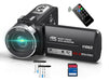 Brand Videocámara 4K 48MP 30FPS con Visión Nocturna IR, Zoom Digital 18X 0