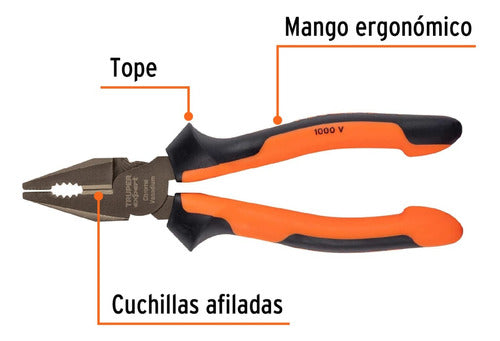 Pinza Para Electricista 7  Mango Comfort Grip Truper 17329 1