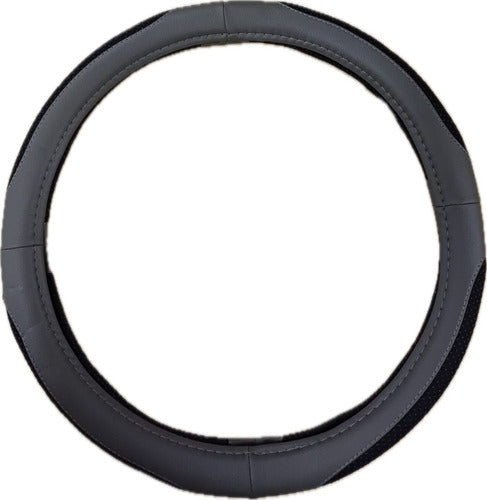 Unikar Gray Leather Steering Wheel Cover 0