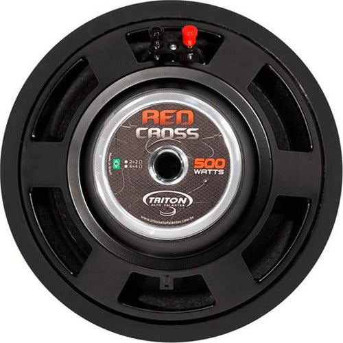 Triton 12 Inch Red Cross Subwoofer 500W 2+2 Ohms 1