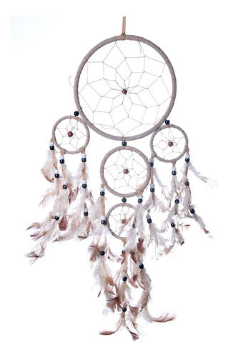 Handcrafted Large Dreamcatcher Feathers Artisanal Wind Chime 5
