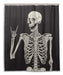 Rock and Roll Skull Skeleton Shower Curtain 0