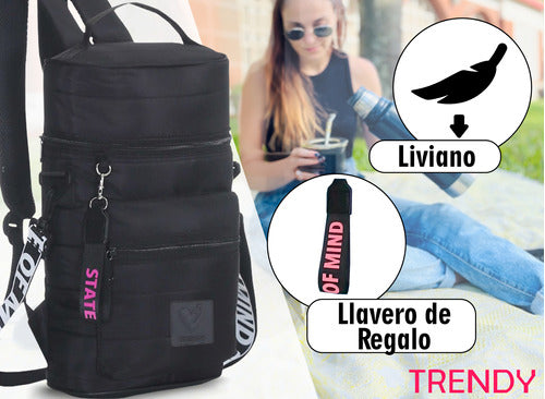 Trendy Matera Bolso Para Mate Anti Robo Con Correa + Llavero Asas 4