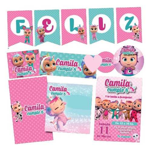 Kit Imprimible Personalizado Bebes Llorones Candy Cumple 0