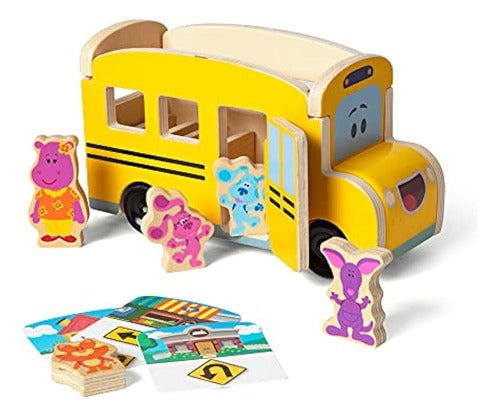 Melissa & Doug Blue's Clues & You! Wooden School Bus 0